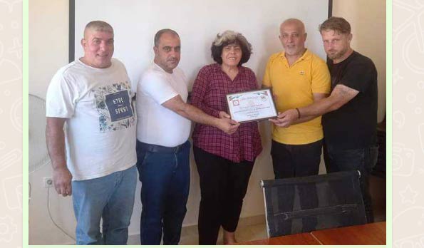 لجنة شباب حي سعسع في مخيم نهر البارد تكرم جمعية النجدة الاجتماعية.