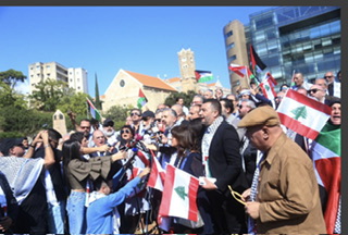 اعتصام تضامني مع فلسطين لفناني لبنان