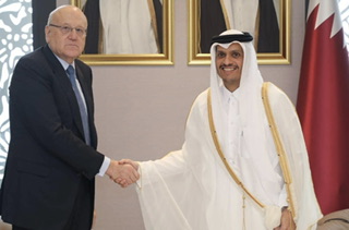 ميقاتي يلتقي أمير قطر