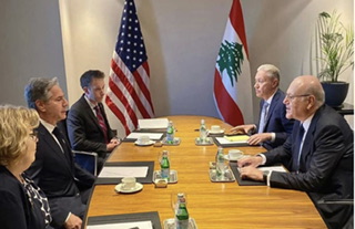 بلينكن، يلتقي مع رئيس الحكومة نجيب ميقاتي بعمّان
