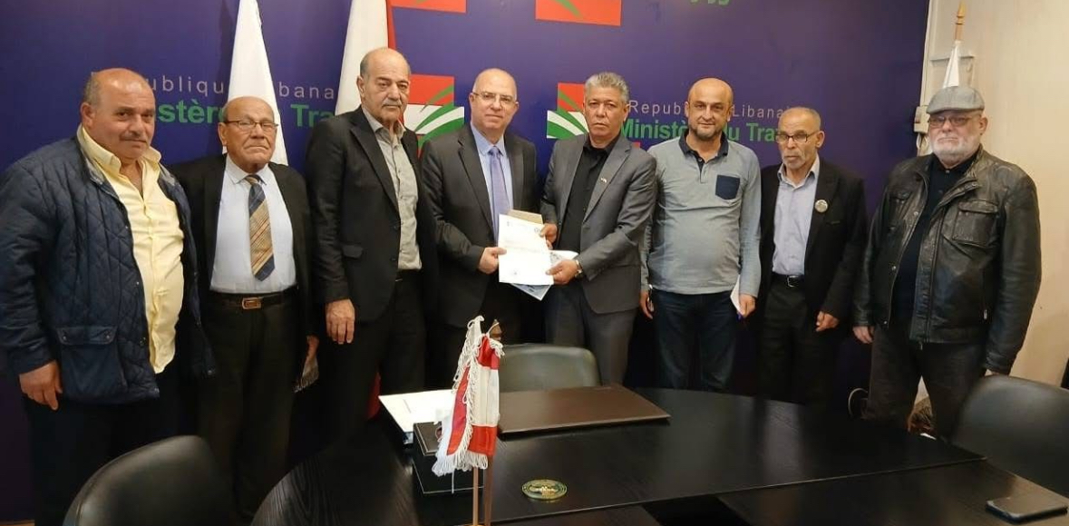 لقاء بين  اتحاد نقابات عمال فلسطين- و وزير العمل اللبناني
