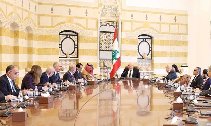 «الخماسية» تلتقي الرئيس اللبناني بحضور لودريان وبن فرحان… ومؤتمر باريس لدعم الجيش في 5 آذار