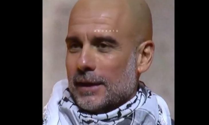 متوشحا بالكوفية.. غوارديولا يجدد دعمه لفلسطين ويهاجم الصمت العالمي- (فيديو)