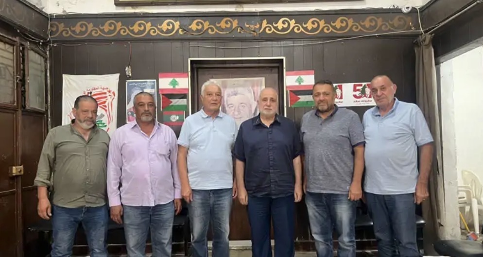 وفد من حركة فتح وحزب الشعب الفلسطيني في صيدا  يزور قيادة التنظيم الشعبي الناصري في صيدا ويؤكد أهمية حماية أمن المخيمات