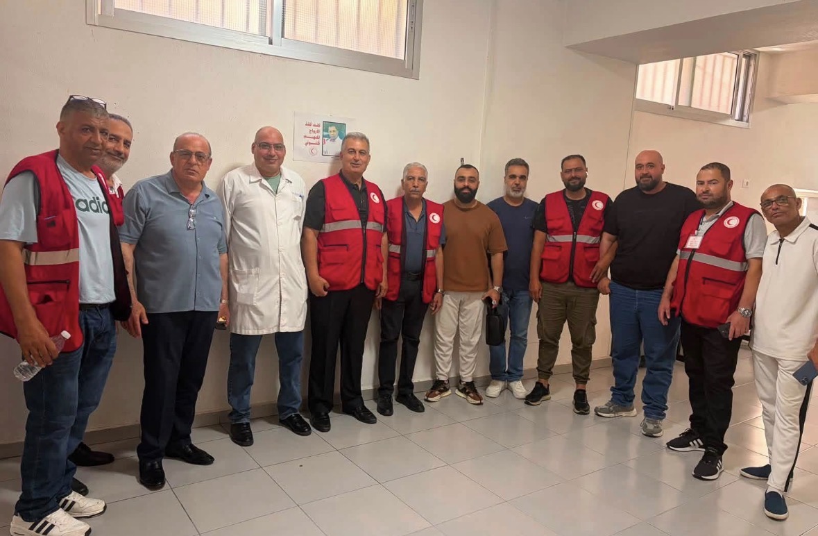 جولة تفقدية ميدانية لمراكز ومستشفيات الجمعية في منطقة صور لإدارة جمعية الهلال الأحمر الفلسطيني