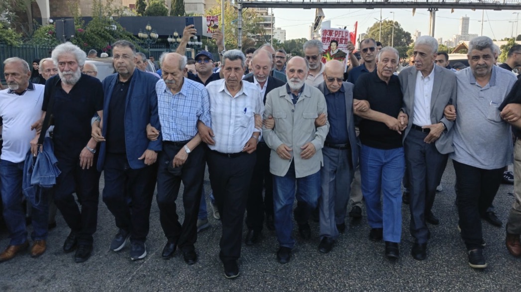تشييع المناضل الأممي الكبير كوزو أوكاموتو في موكب مهيب انطلق من مسجد الخاشقجي في بيروت،